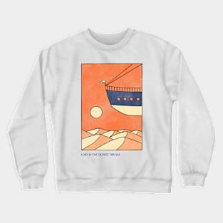 Lost in the desert dream surrealist painting Crewneck Sweatshirt